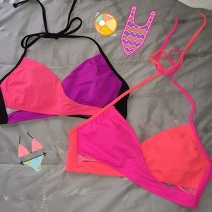 SET OF TWO PINK SWIM TOPS👙